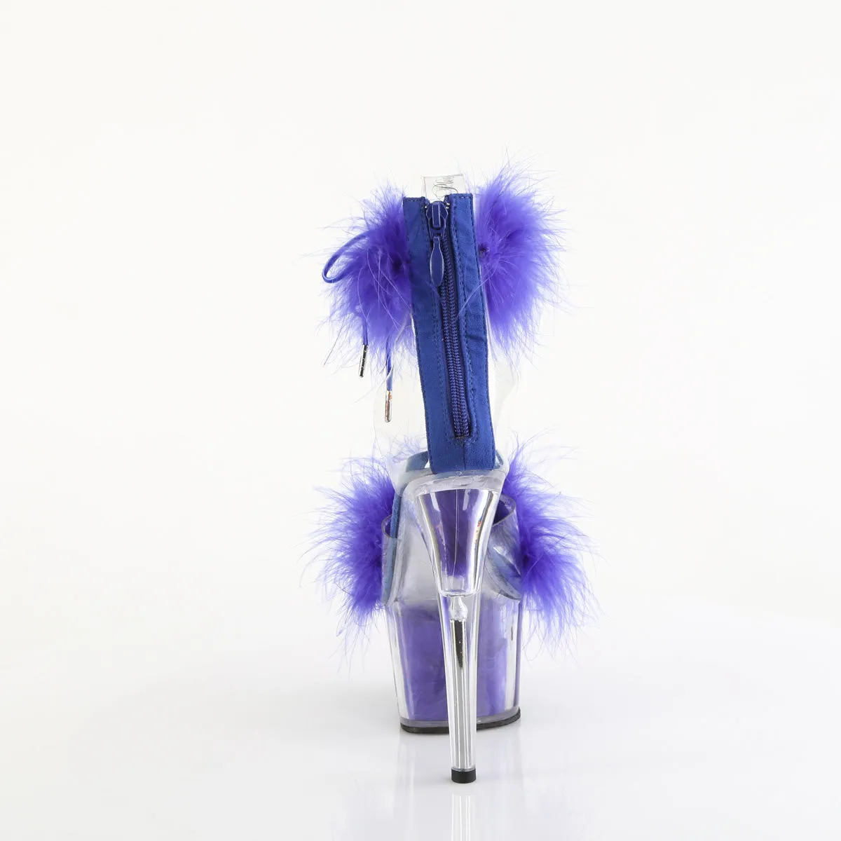 Ankle Cuff Sexy Fur Sandals Blue (Pleaser ADORE-724F)
