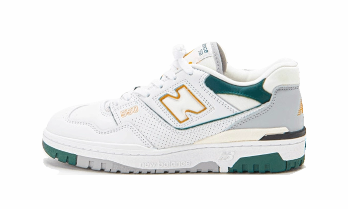New Balance 550 White Nightwatch Green Total Balance Vamp Reinforcement
