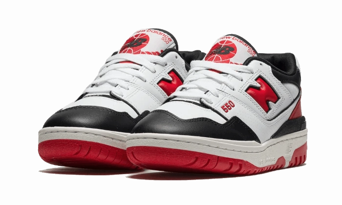 New Balance 550 White Red Black Iconic look