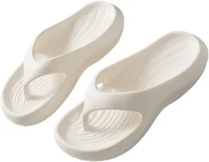 Arch Support Flip Flops for Women Orthopedic Sandals Plantar Fasciitis Relief Comfortable Walking Platform Beach Shoes Non-Slip Lightweight Cushioning Shock-Absorbing Summer Slippers