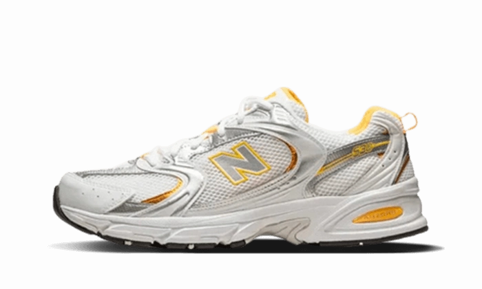 New Balance 530 White Vibrant Apricot Silver Metallic Step Cushion Casual Utility