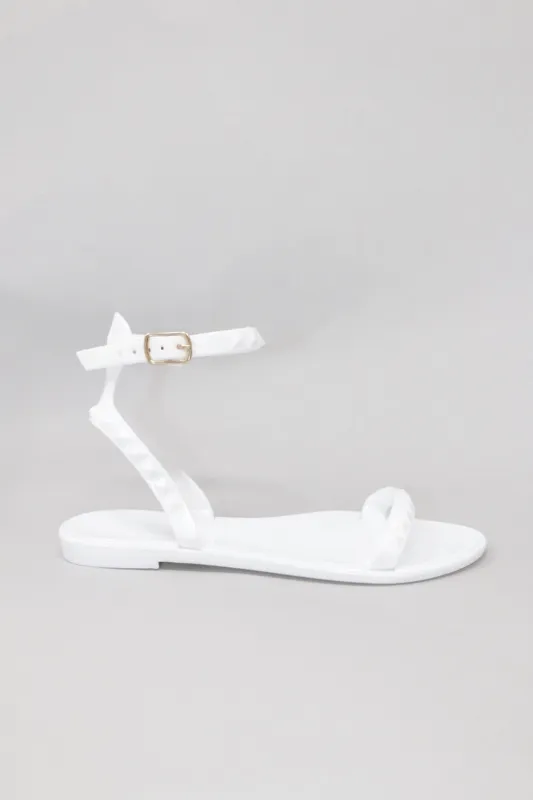 Aria Kid's White Jelly Little Girl Sandals