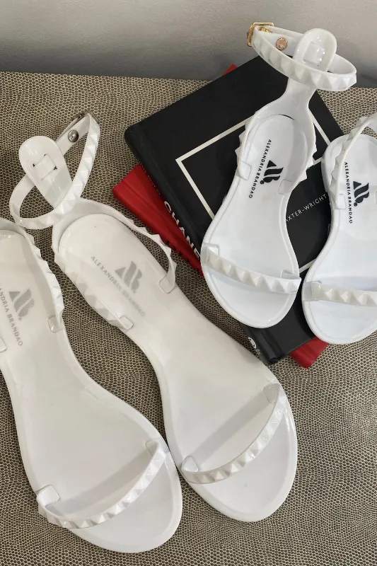 Aria Kid's White Jelly Little Girl Sandals