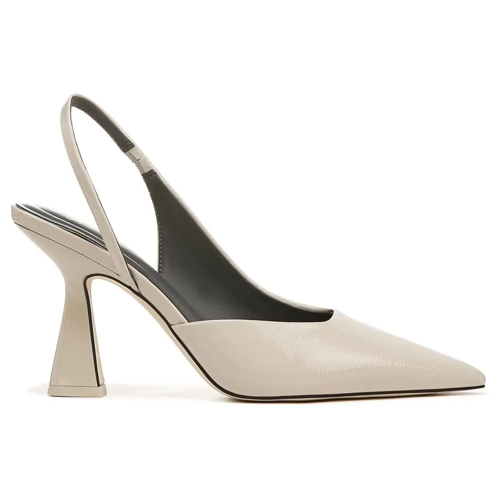 Arina Cashmere Beige Patent Franco Sarto Slingback Pumps