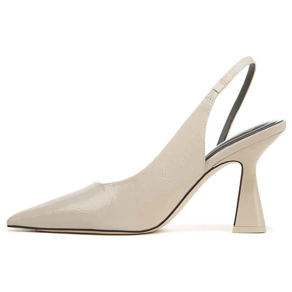 Arina Cashmere Beige Patent Franco Sarto Slingback Pumps