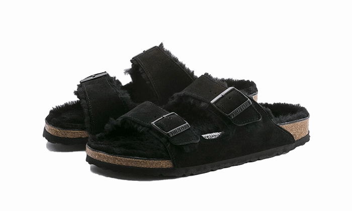Pure Comfort Sandals Wear All Day Slides Arizona Shearling Black