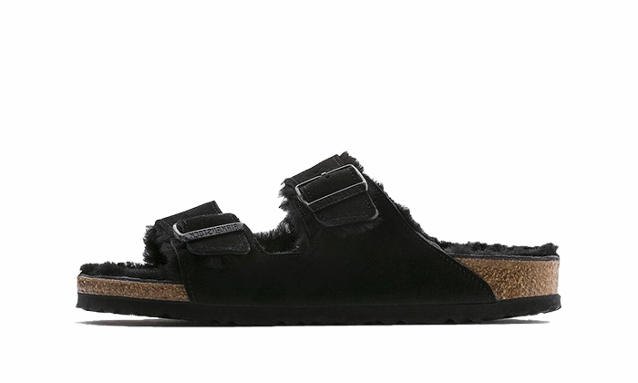 Suede Material Arizona Shearling Black