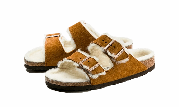 Flexible Lifestyle Sandals Travel Comfort Sandals Arizona Shearling Mink