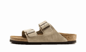 Arizona Suede Leather Taupe Street Lifestyle Sandals Outdoor Slides