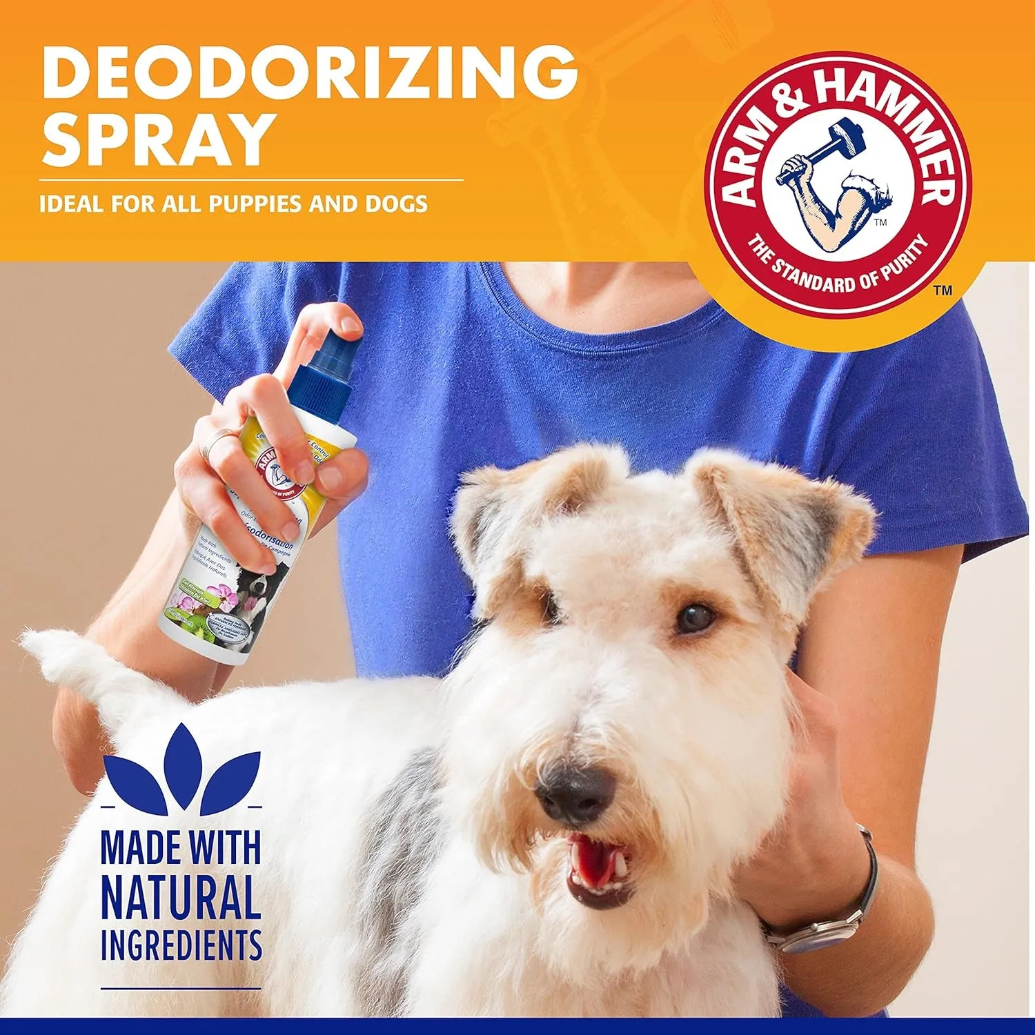 Arm & Hammer for Pets Super Deodorizing Spray for Dogs | Best Odor Eliminating Spray for All Dogs & Puppies | Fresh Kiwi Blossom Scent That Smells Great, 6.7 Ounces-1 Pack (FF9367)