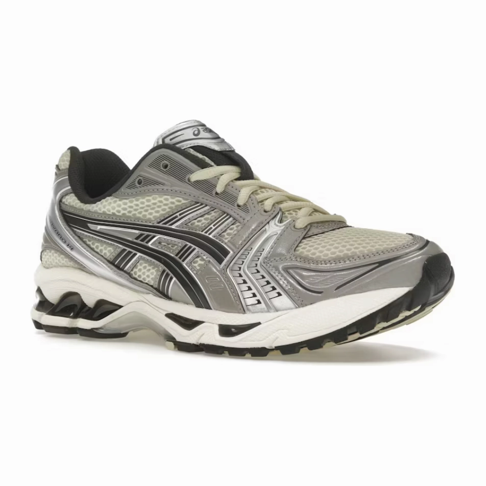 ASICS Gel-Kayano 14 Oyster White Steeple Grey running in a big city shoes