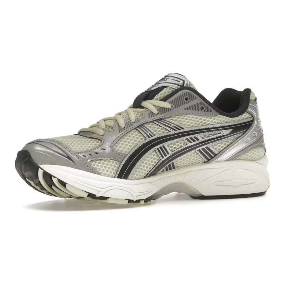 ASICS Gel-Kayano 14 Oyster White Steeple Grey hook - and - loop closure casual runner shoes