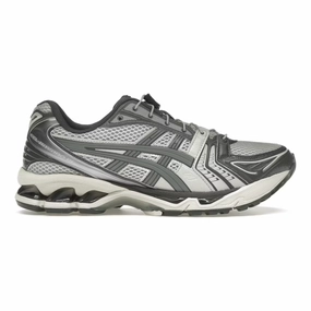 running in narrow tracks shoes Shock Damping ASICS Gel-Kayano 14 Unlimited Pack Oyster Grey