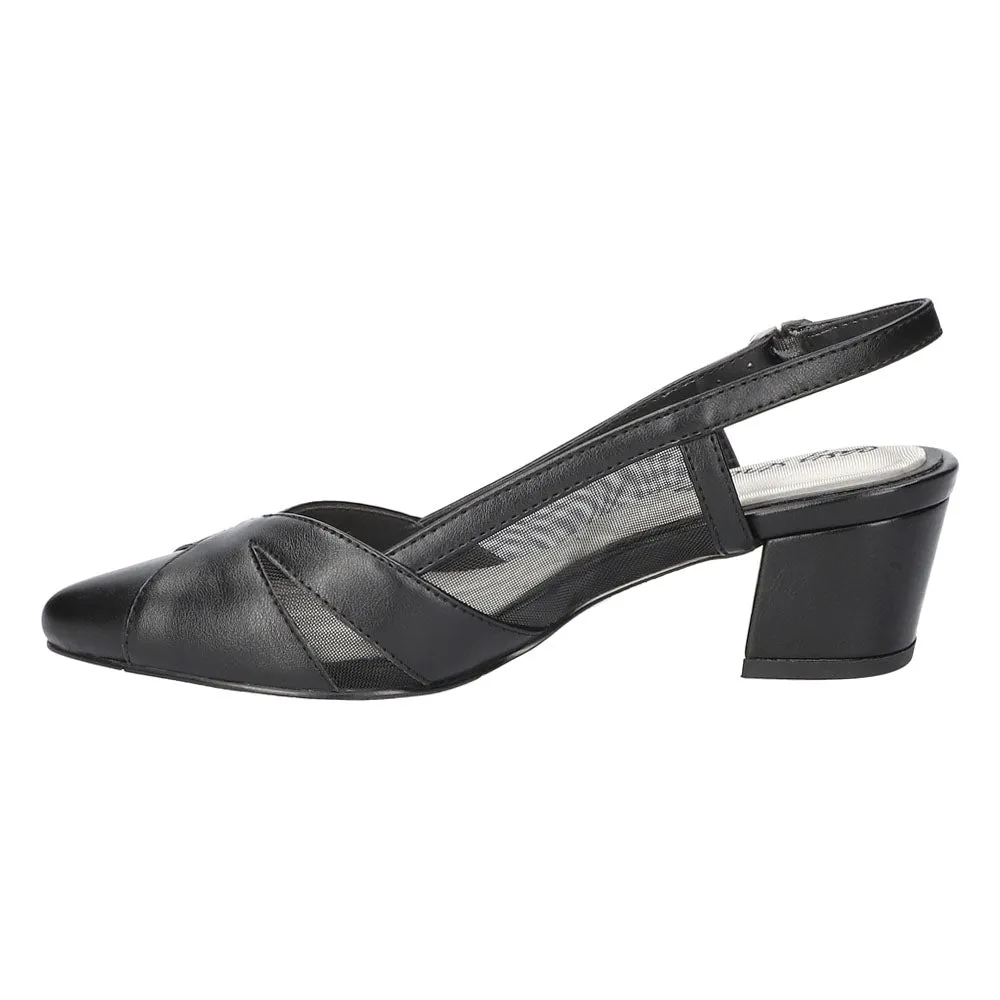 Avena Glitter Pointed Toe Slingback Pumps