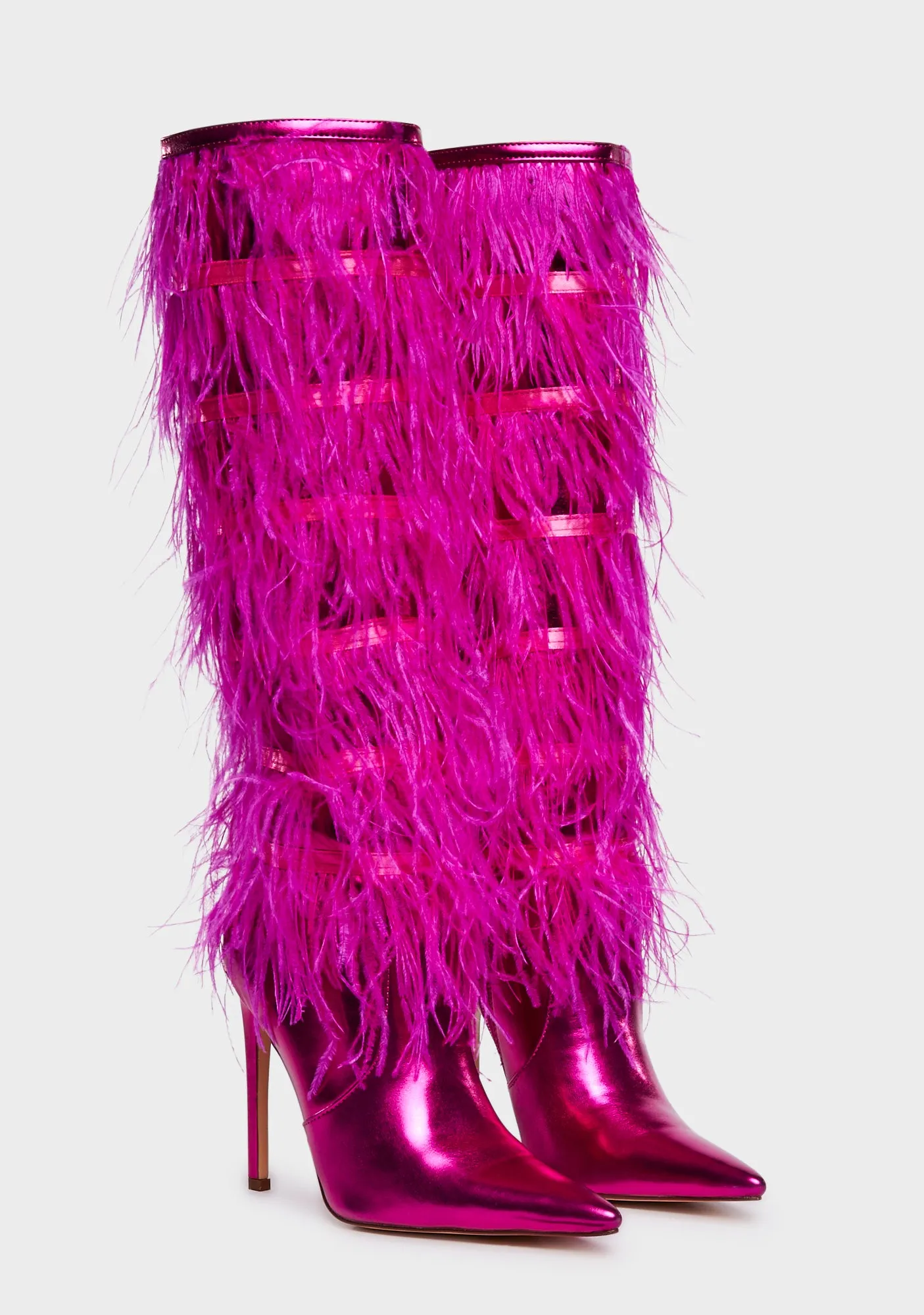 Azazi Knee High Boots - Pink