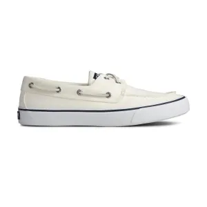 BAHAMA II Mens Canvas Boat Shoes White