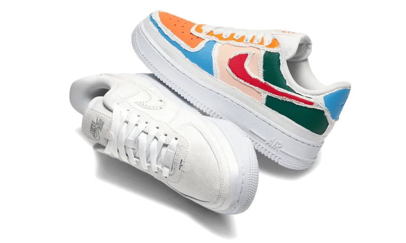 Nike Air Force 1 Low Tear Away White Stretchable Openings Lightweight Grip