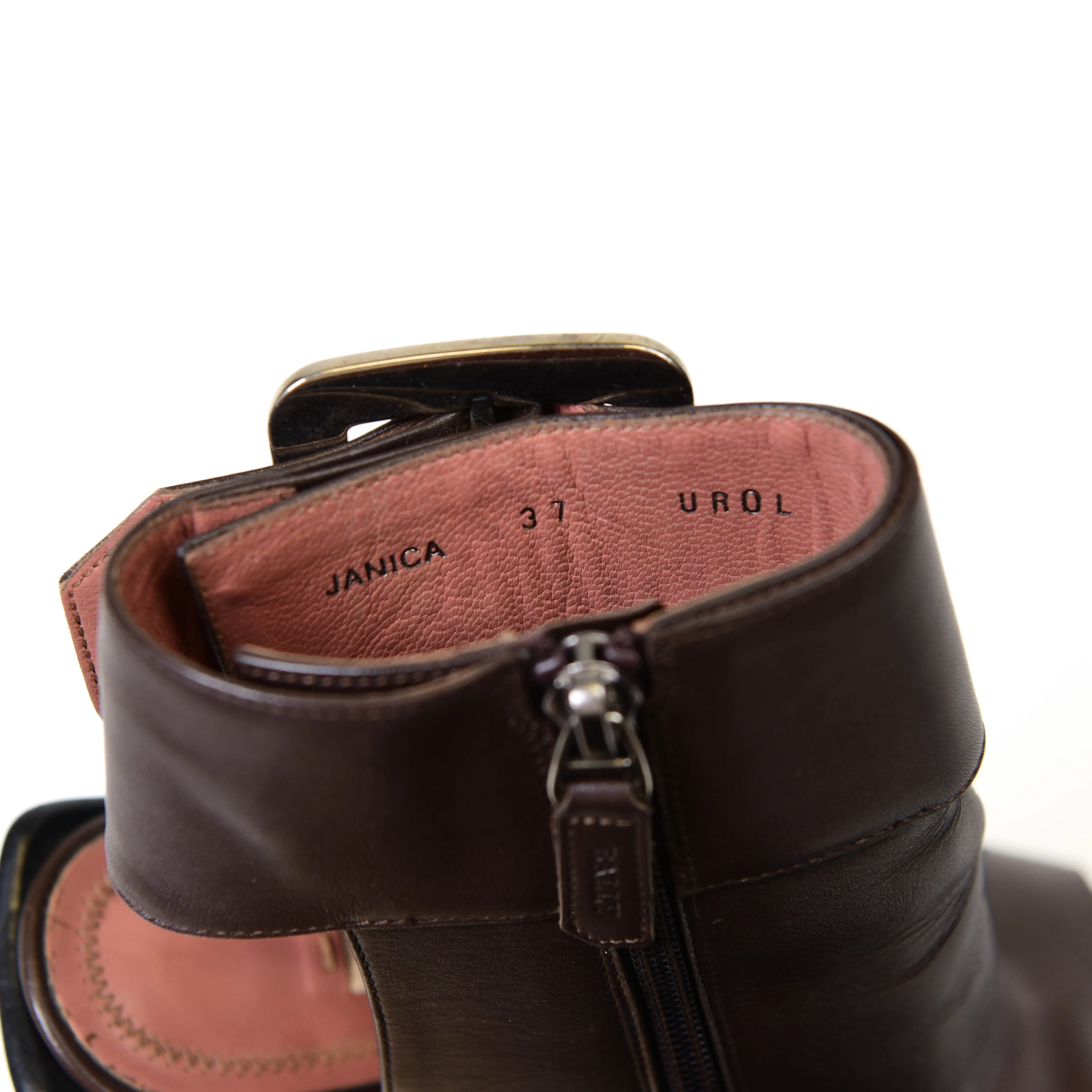 Bally Brown Leather Ankle Buckle  Boots Size 37
