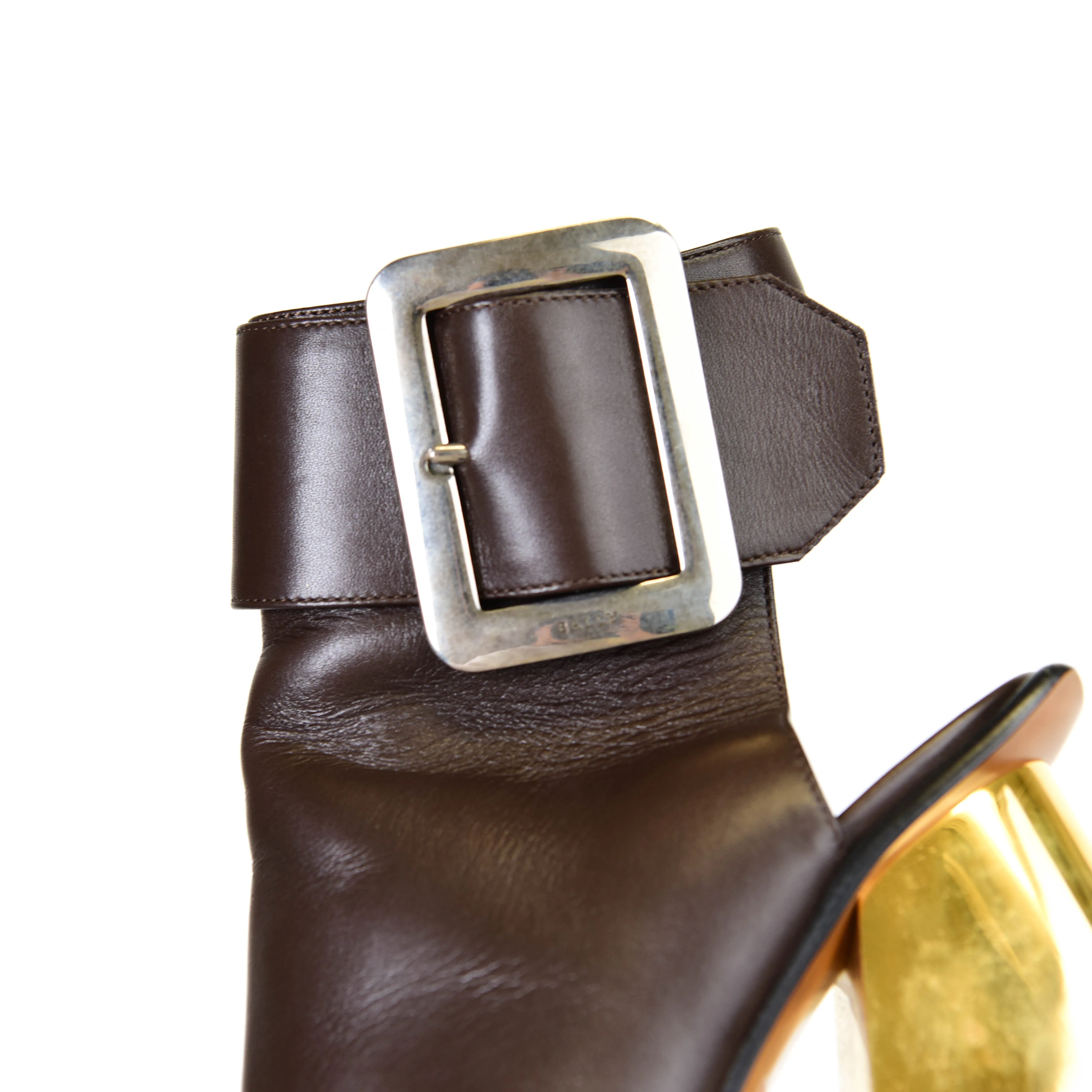 Bally Brown Leather Ankle Buckle  Boots Size 37