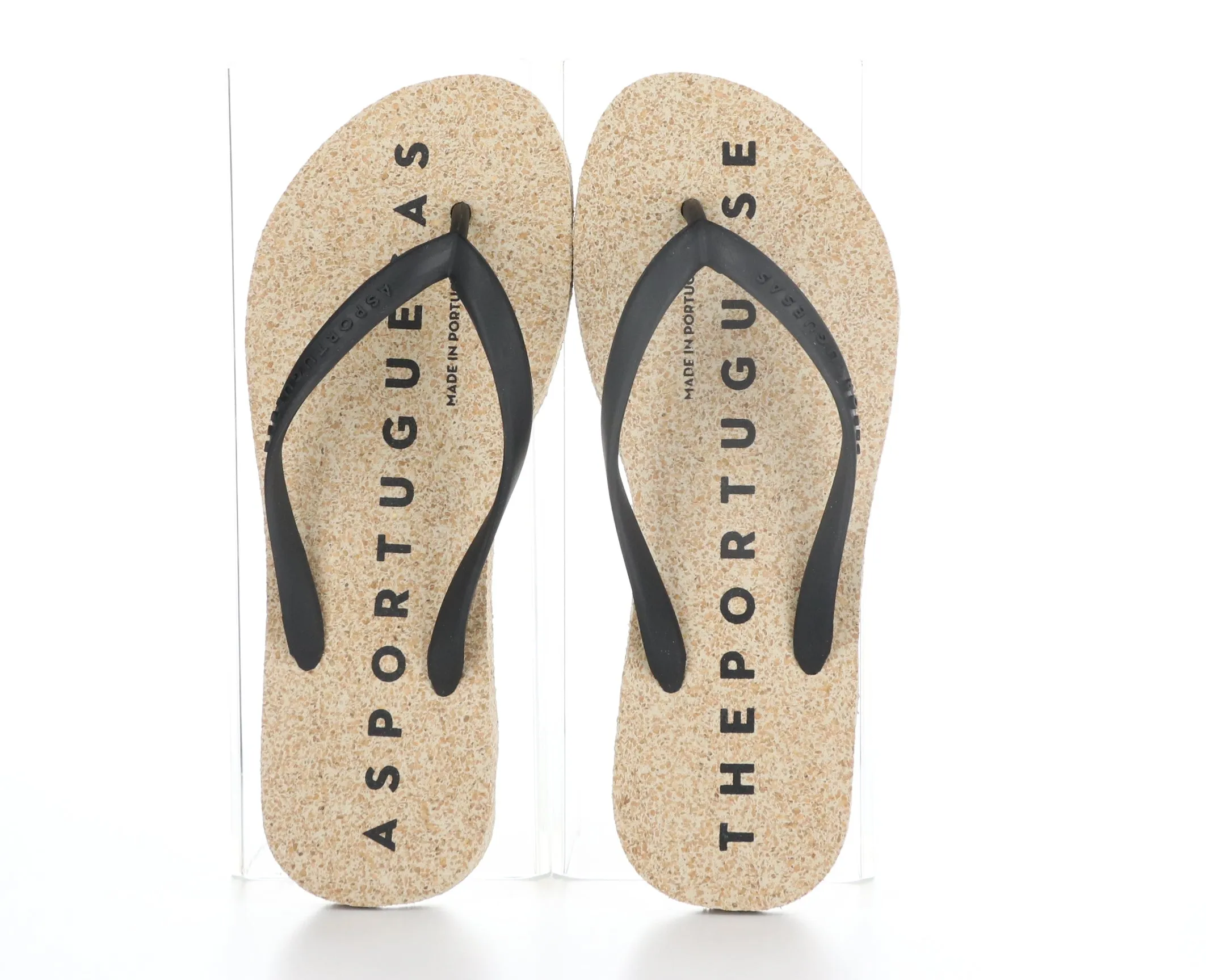BASE_M Black Rubber Strap Beach Flip-Flops
