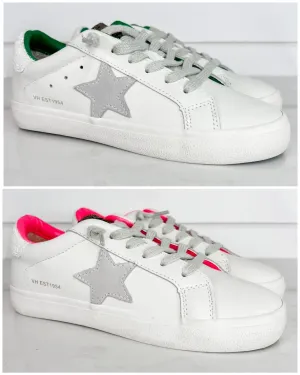 Be The Mood Vintage Havana White Leather Sneakers - 2 colors!