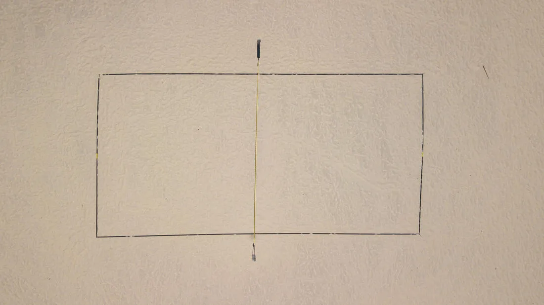 Beach Volleyball Markings BV900 - Official Dimensions (8mx16m)