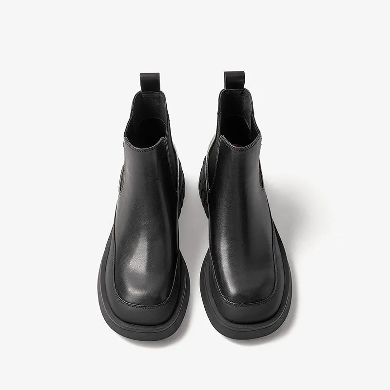 BeauToday Platform Mixed Color Ankle Boots for Women