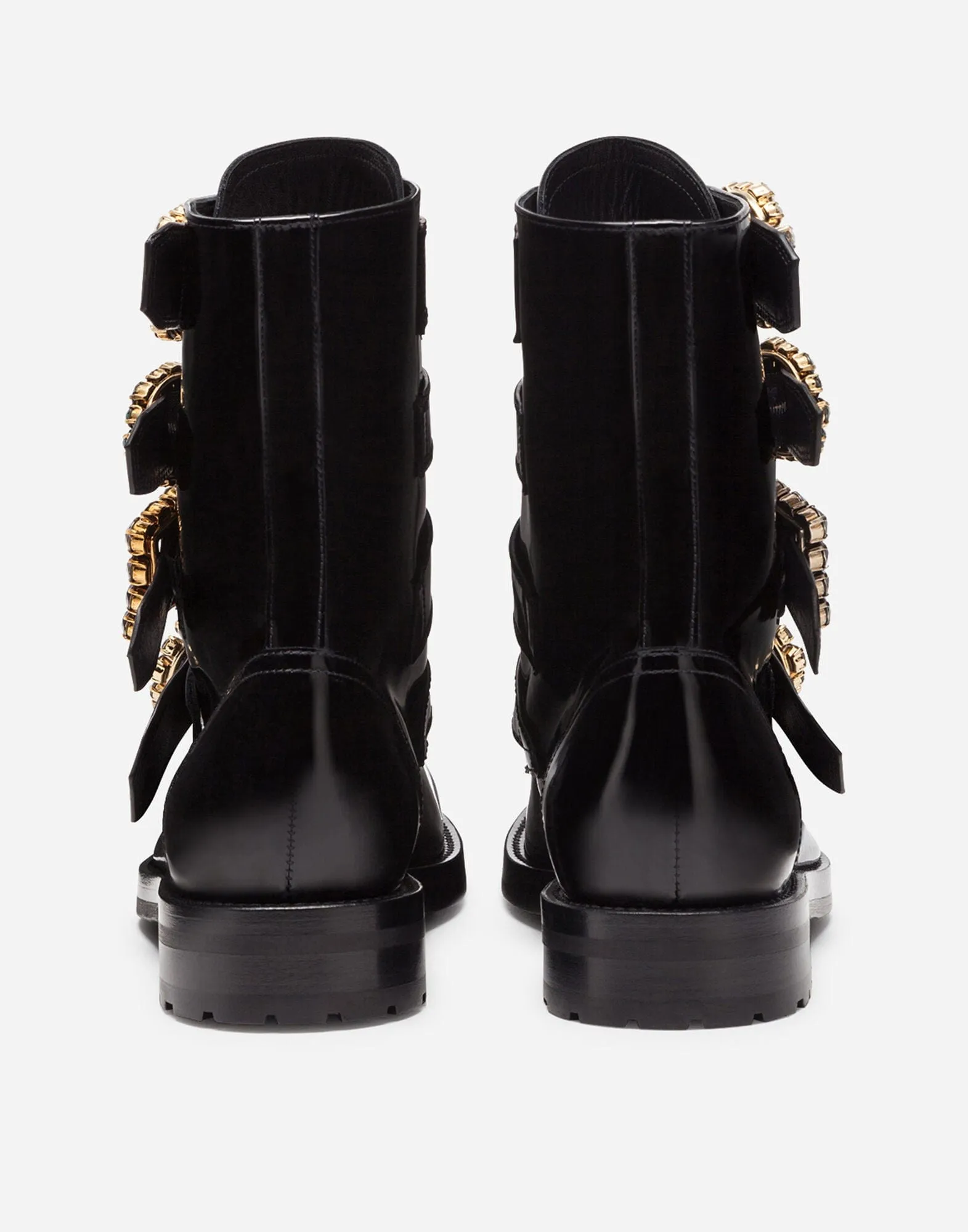 Bejeweled Buckles Combat Boots