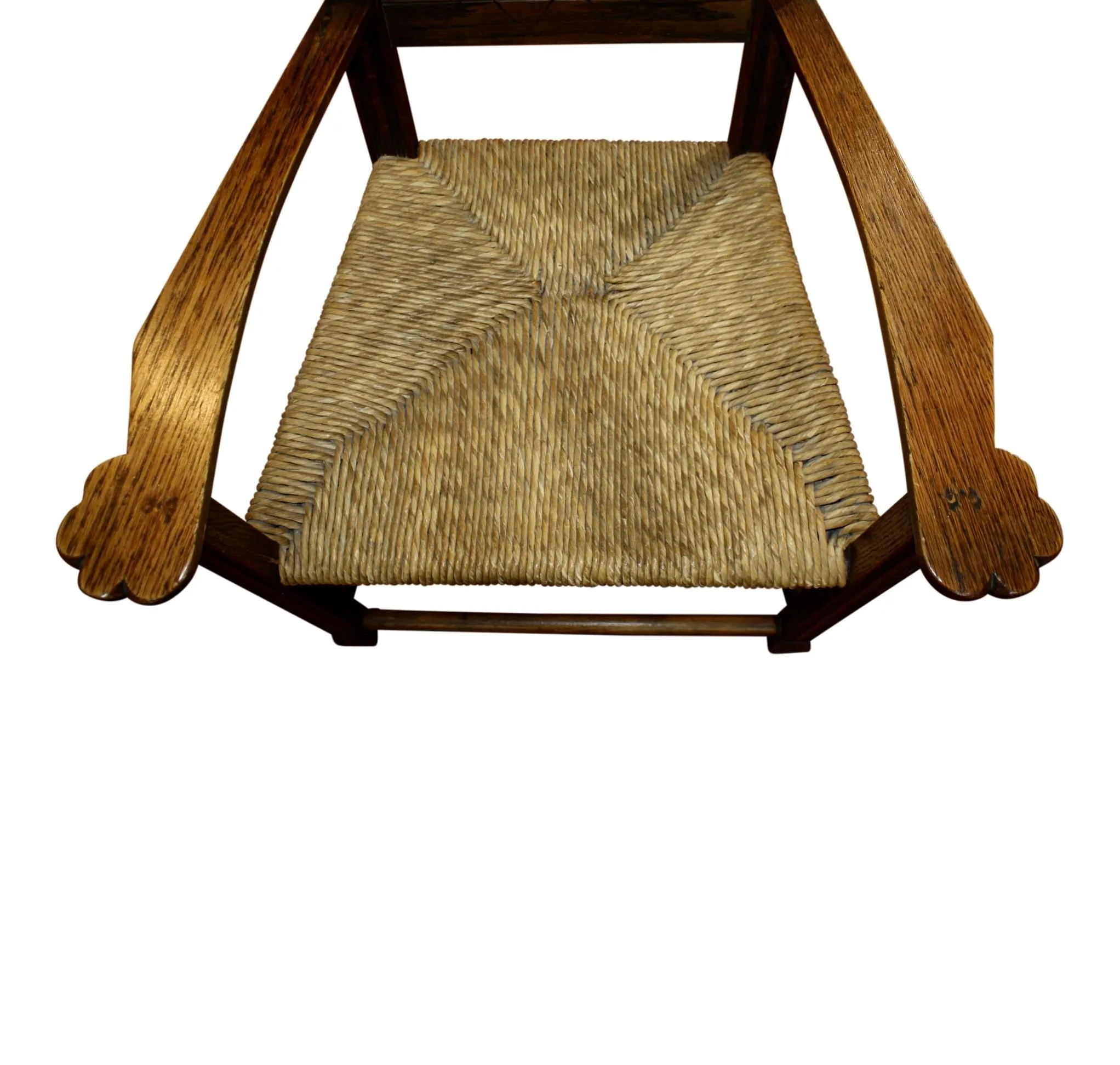 Belgian Armchair with Rush Seat