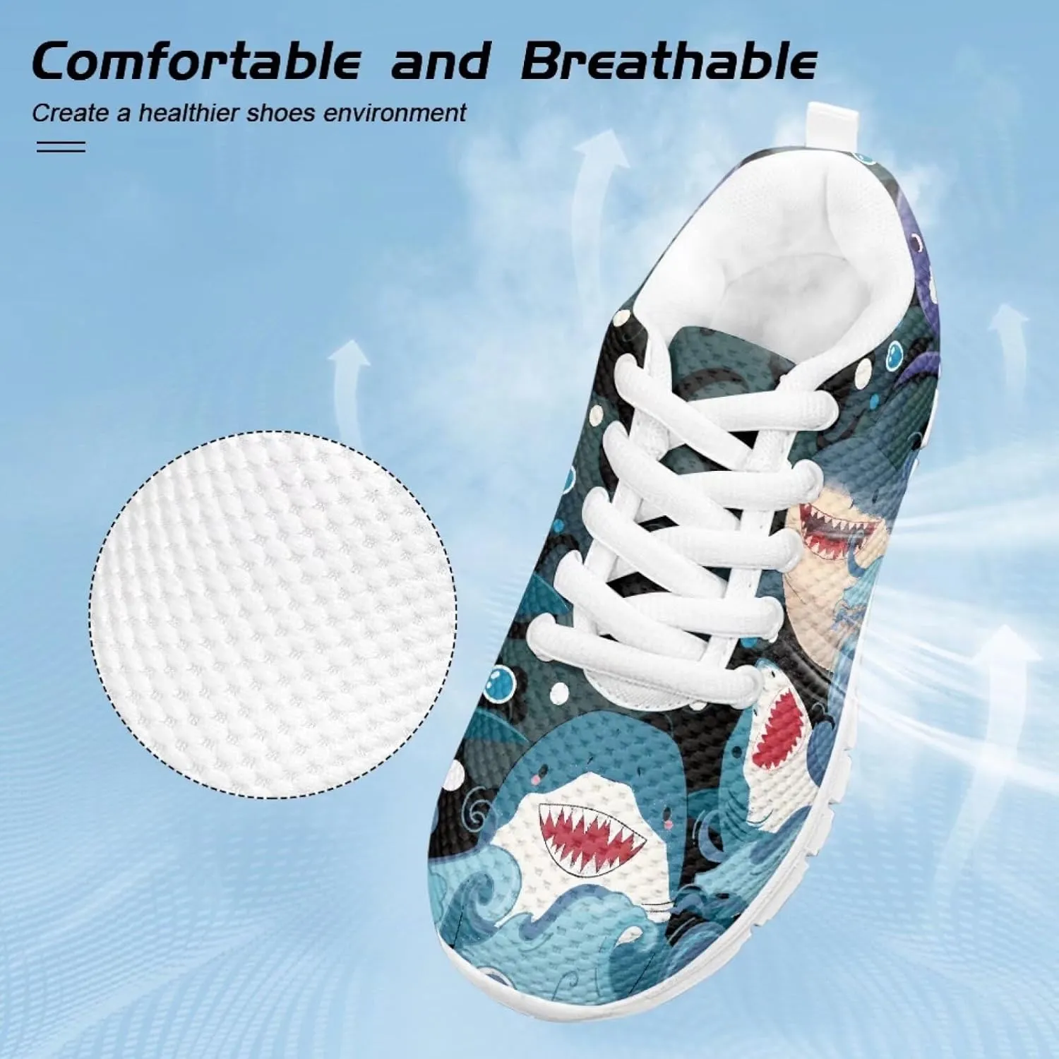 Belidome Boys Girls Kids Sneakers Knitted Mesh Sports Shoes Lightweight Breathable for Running Walking Hiking