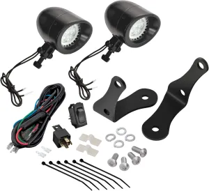 BIG BIKE PARTS FORGED BAR BLACK LED 2 3/8" VICTORY '10-UP 30-109LBK