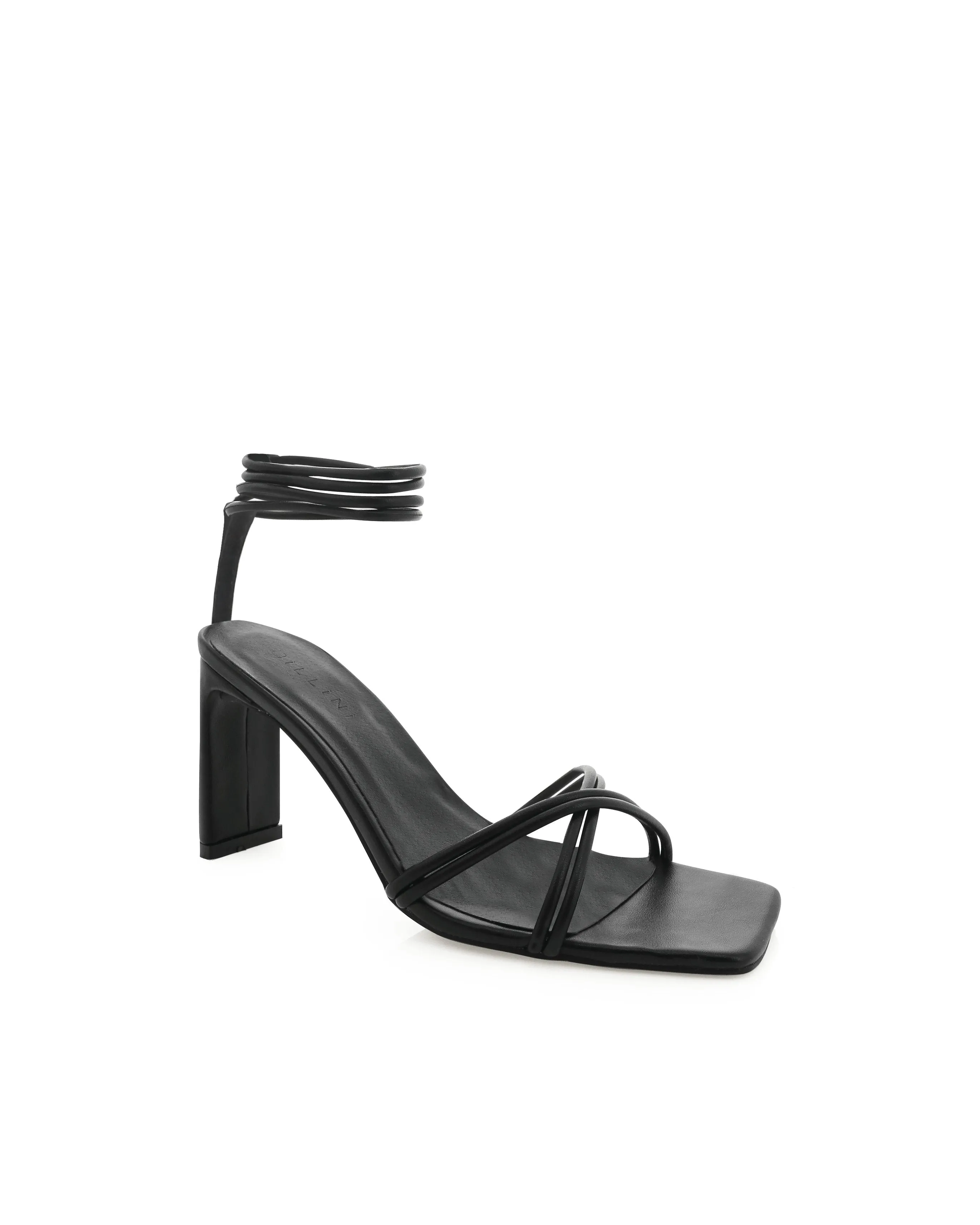 Billini Katrina Lace Up Strappy Heels - Black