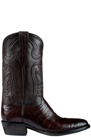 Black Jack Select Caiman Belly Cowboy Boots - Italian Red