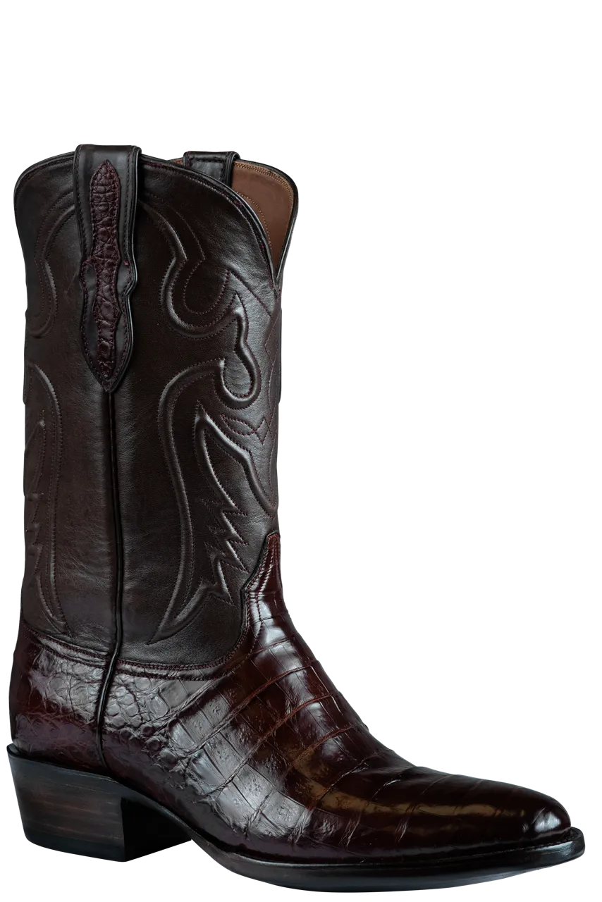 Black Jack Select Caiman Belly Cowboy Boots - Italian Red
