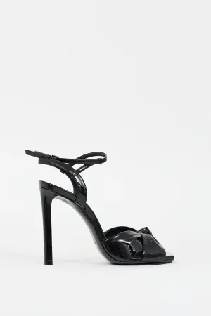 Black Patent Leather Amy Knotted Heel