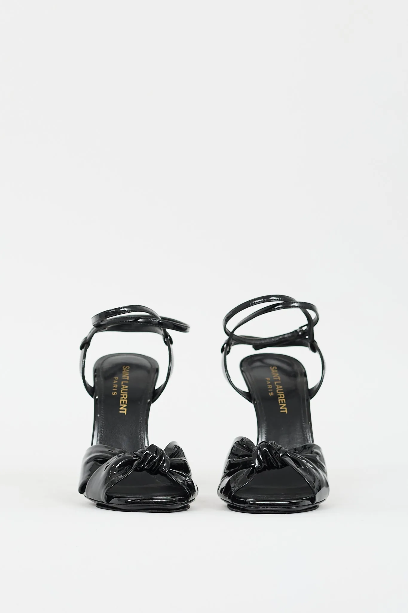Black Patent Leather Amy Knotted Heel