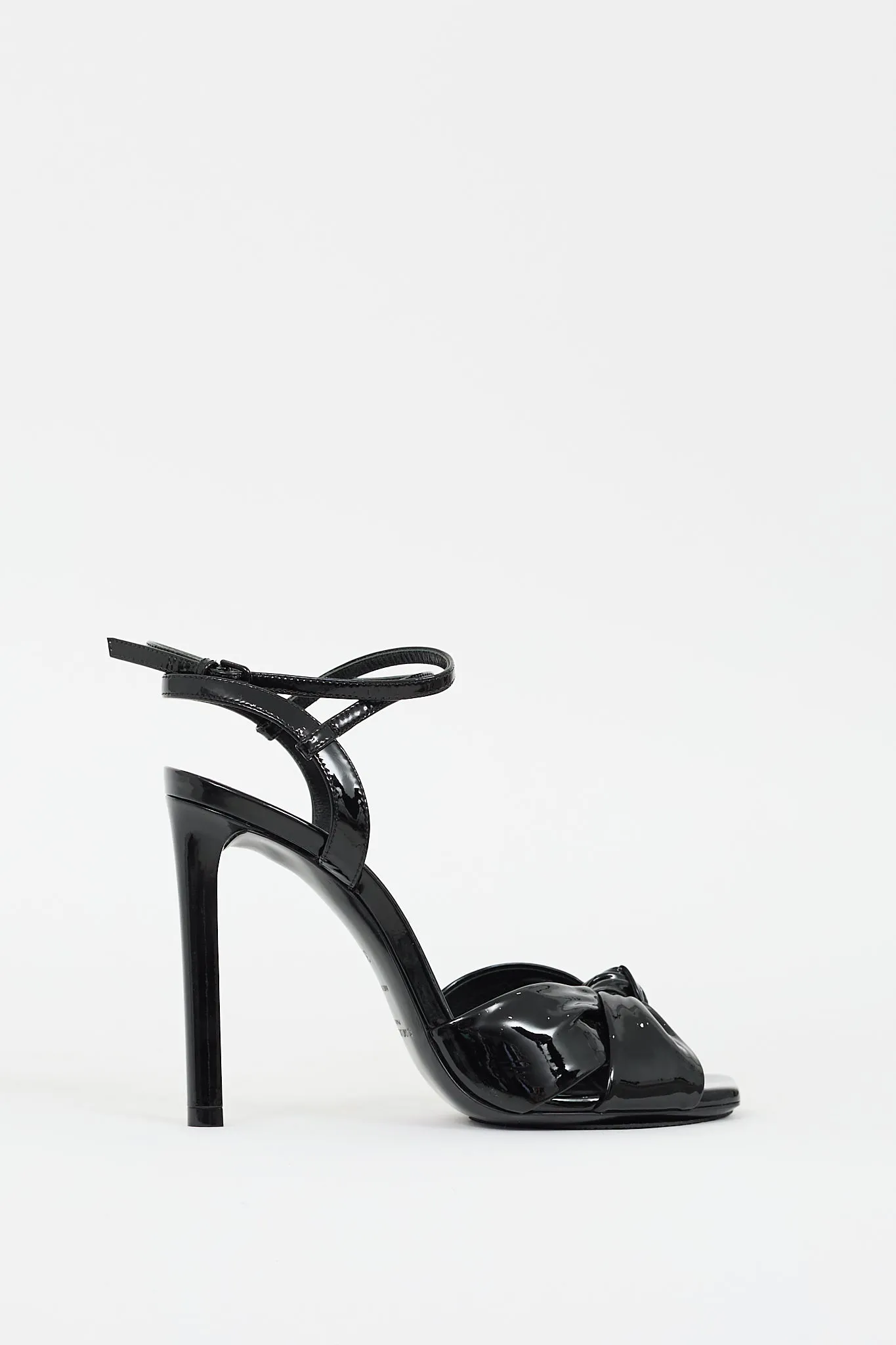 Black Patent Leather Amy Knotted Heel