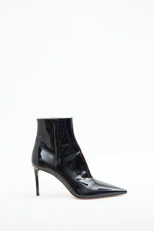 Black Patent Point Bootie