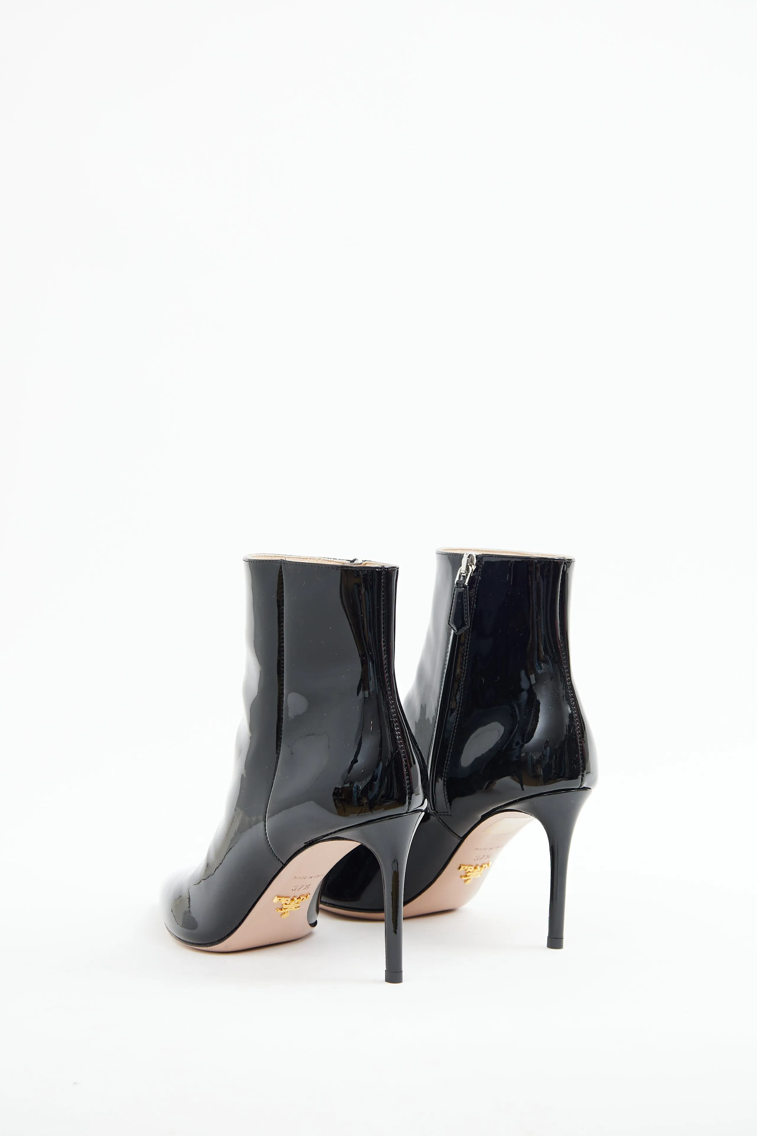 Black Patent Point Bootie
