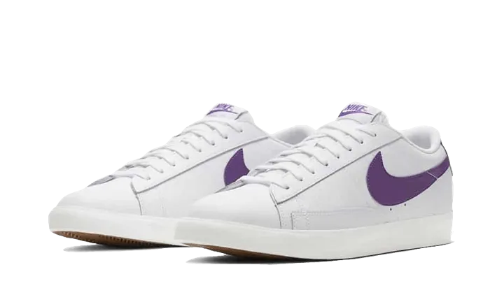 Nike Blazer Low Leather White Purple Comfort Cushion Support Cushion