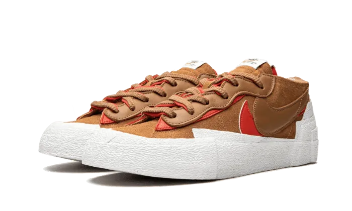 Road Approved heavy - duty upper shoes Blazer Low Sacai British Tan