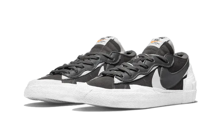 Blazer Low Sacai Iron Grey asphalt running wear