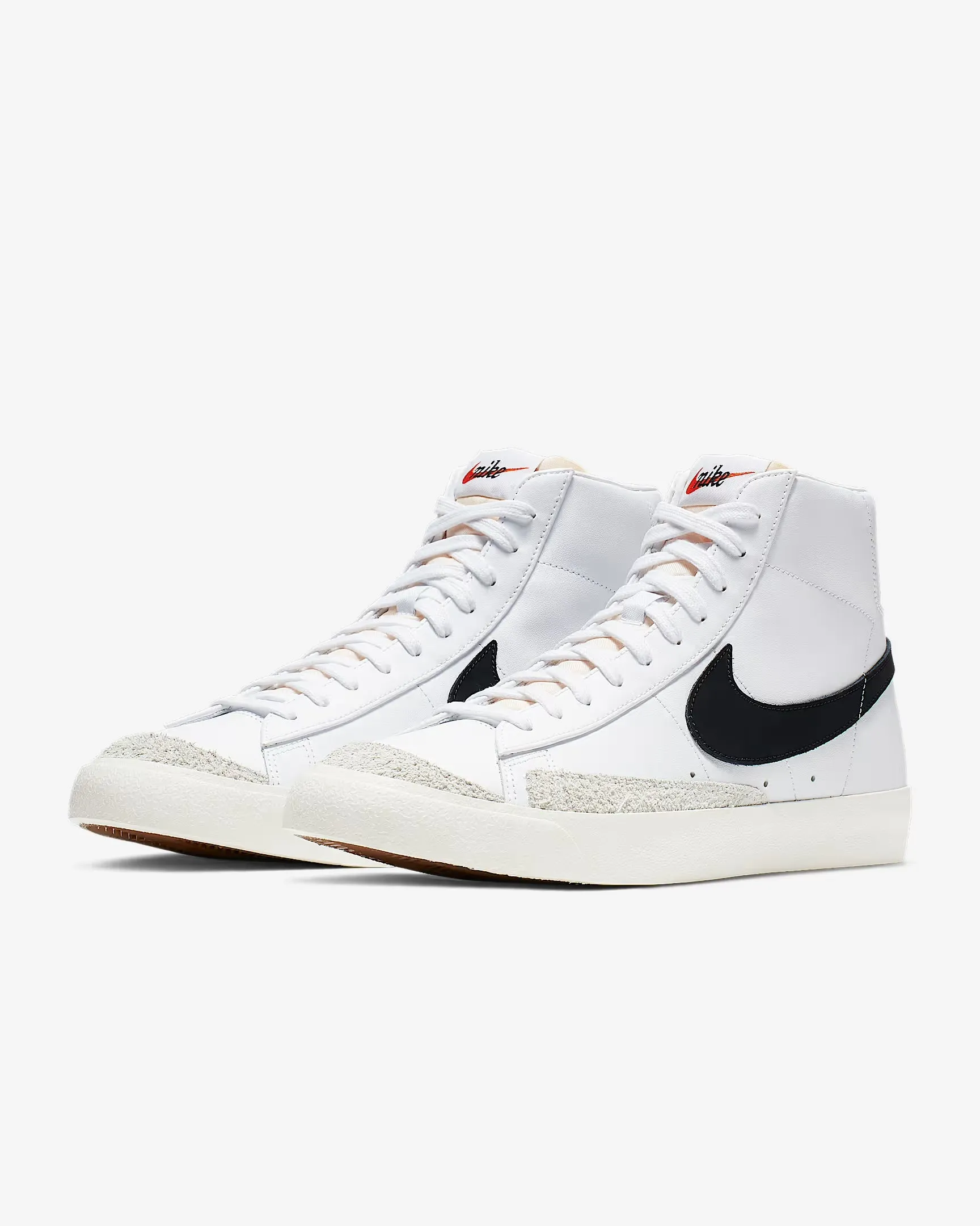 Blazer Mid '77 Vintage 'White Black' cushioned foam shoes