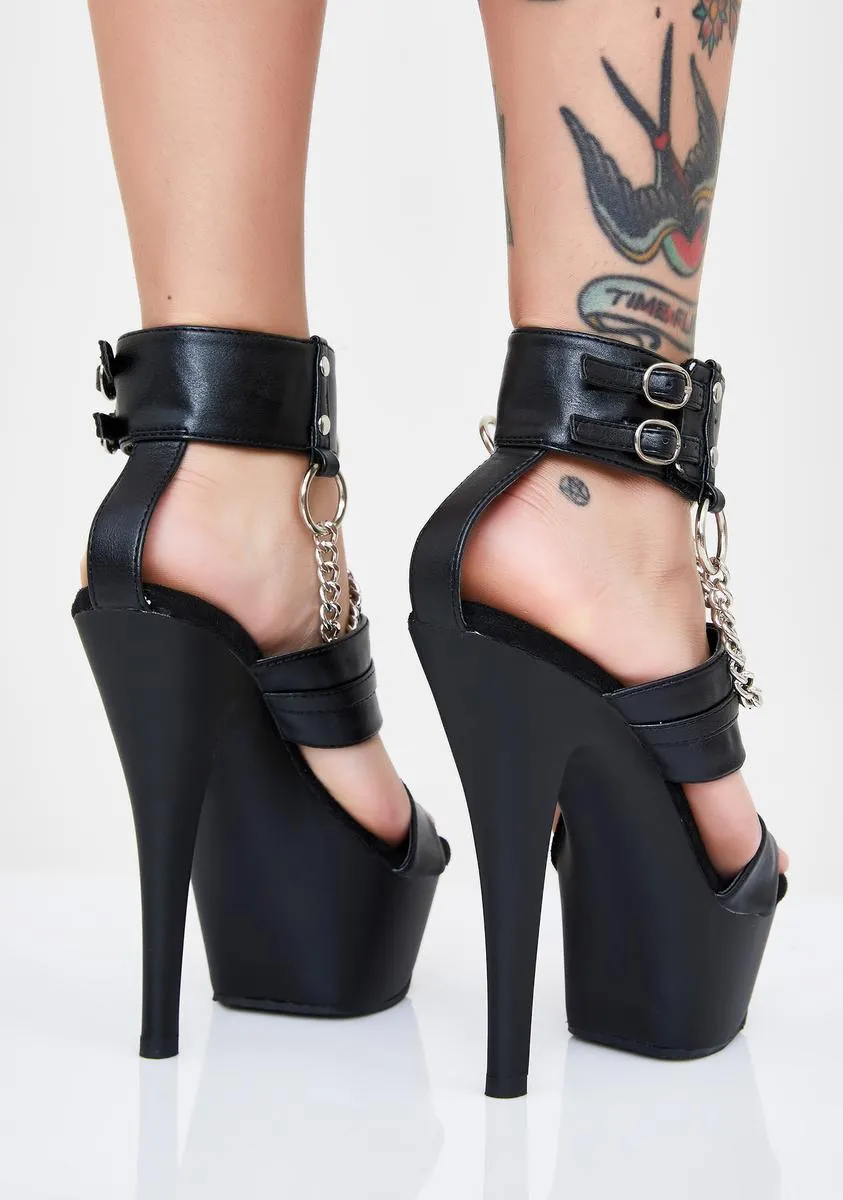 Bondage Baddie Platform Heels