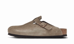 Boston Soft Footbed Suede Taupe Functional Footwear