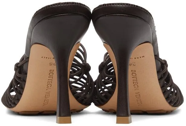 Bottega Veneta Brown Knotted Stretch Mules