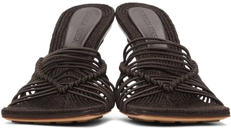 Bottega Veneta Brown Knotted Stretch Mules