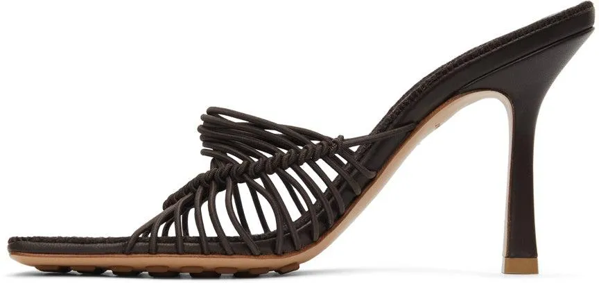 Bottega Veneta Brown Knotted Stretch Mules