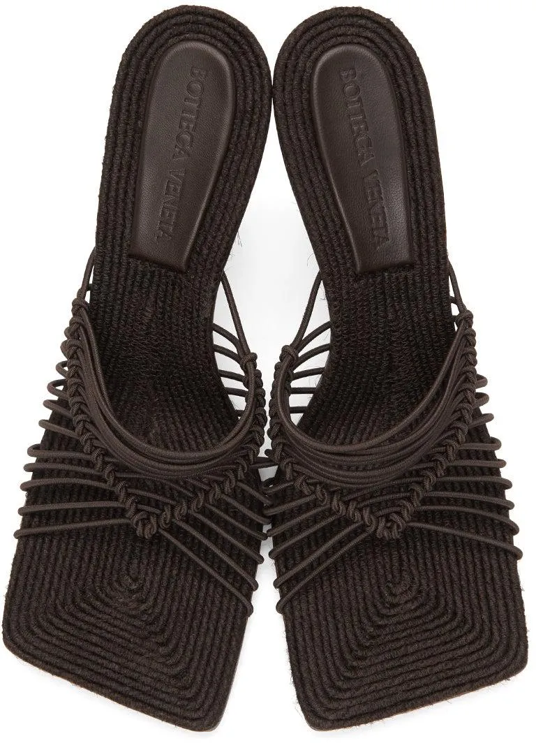 Bottega Veneta Brown Knotted Stretch Mules
