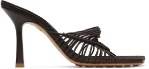 Bottega Veneta Brown Knotted Stretch Mules